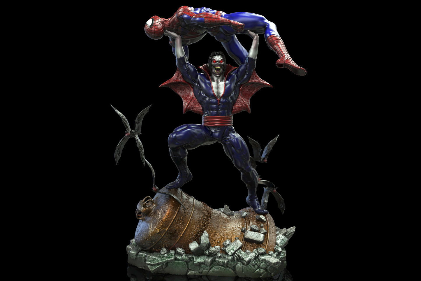 1752 Morbius VS Spider-man - Marvel Comics - STL 3D Print Files