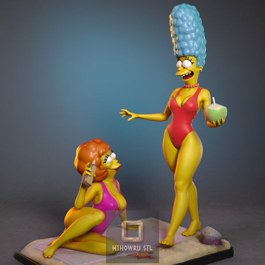5625 Marge Simpson And Maude Flanders NSFW - Simpsons - STL 3D Print Files