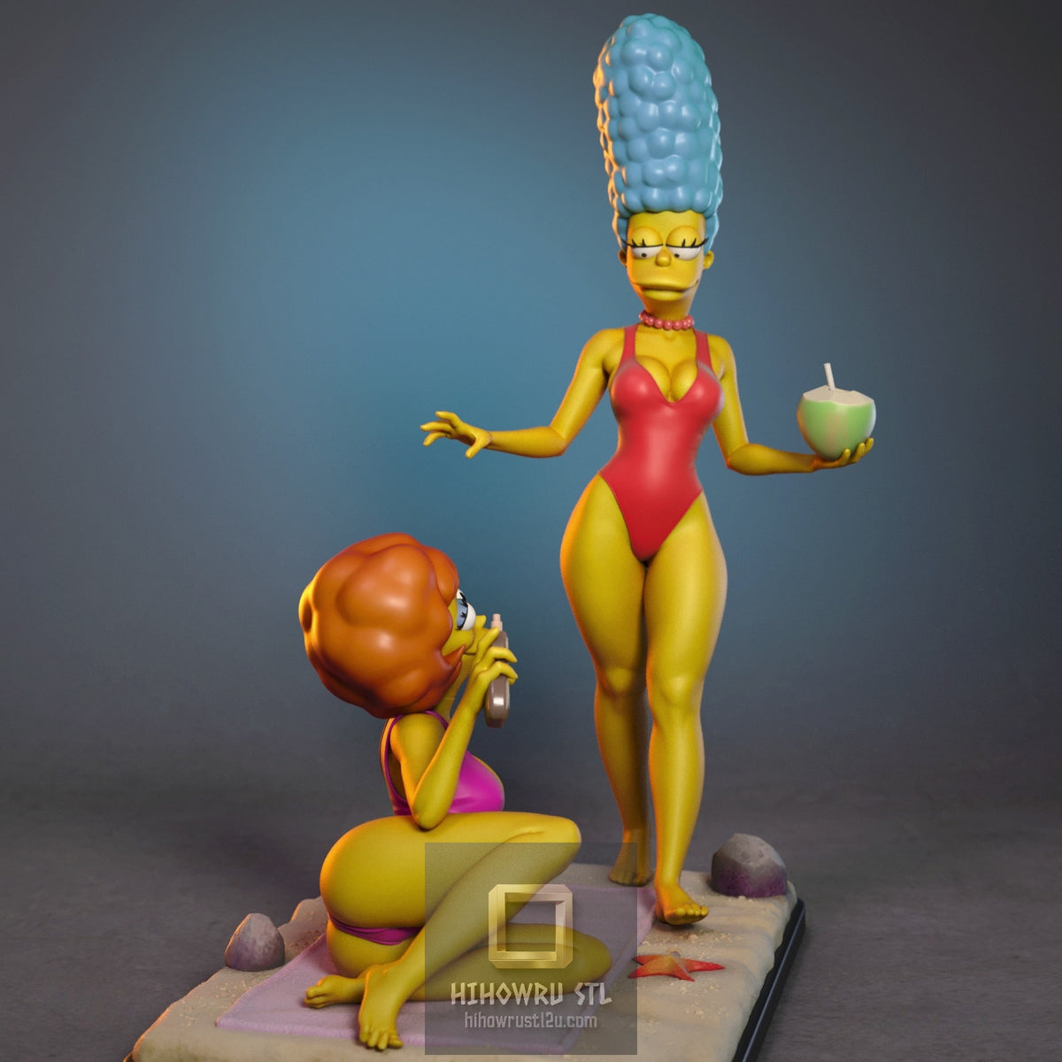 5625 Marge Simpson And Maude Flanders NSFW - Simpsons - STL 3D Print Files