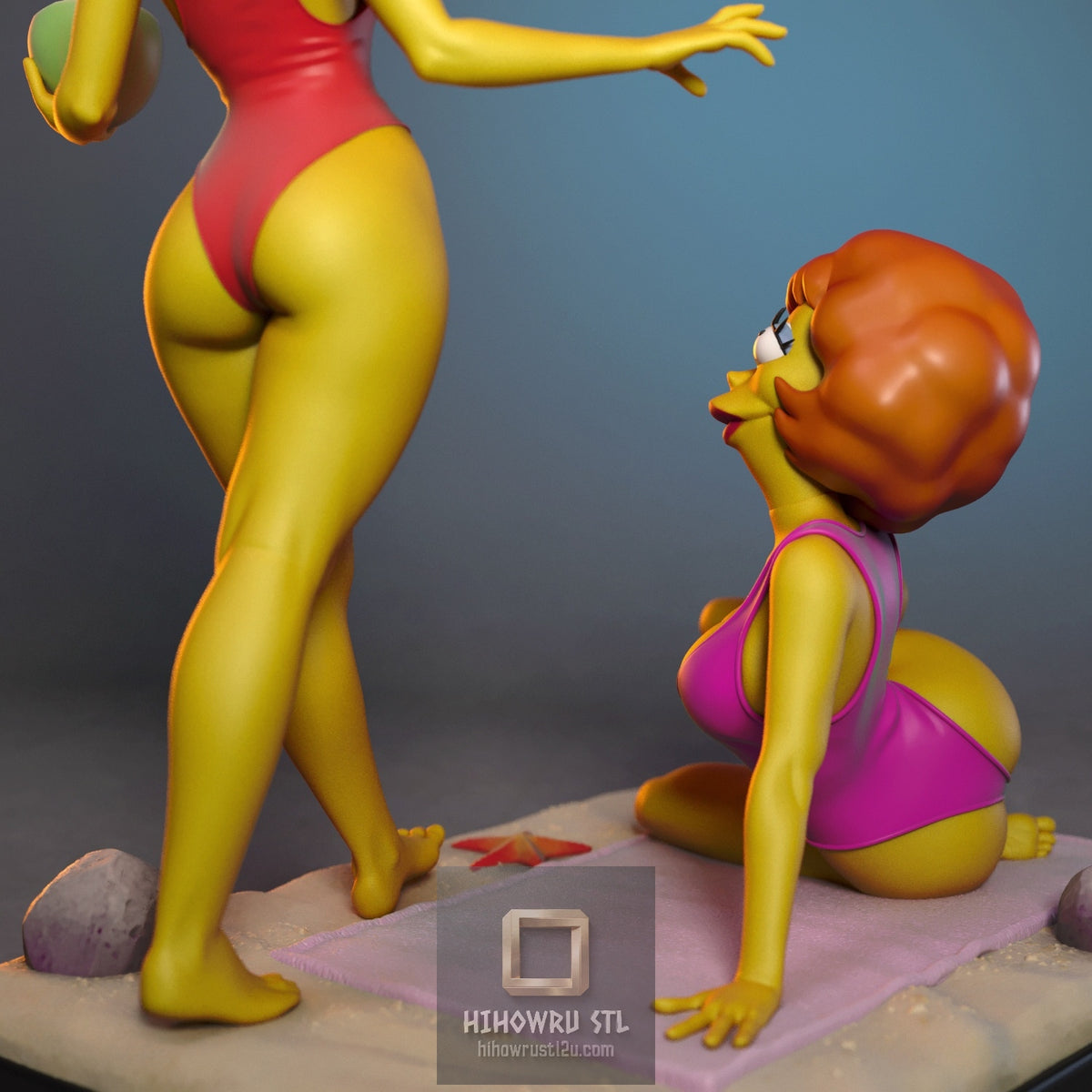5625 Marge Simpson And Maude Flanders NSFW - Simpsons - STL 3D Print Files
