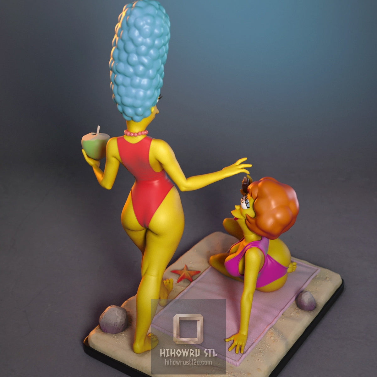 5625 Marge Simpson And Maude Flanders NSFW - Simpsons - STL 3D Print Files