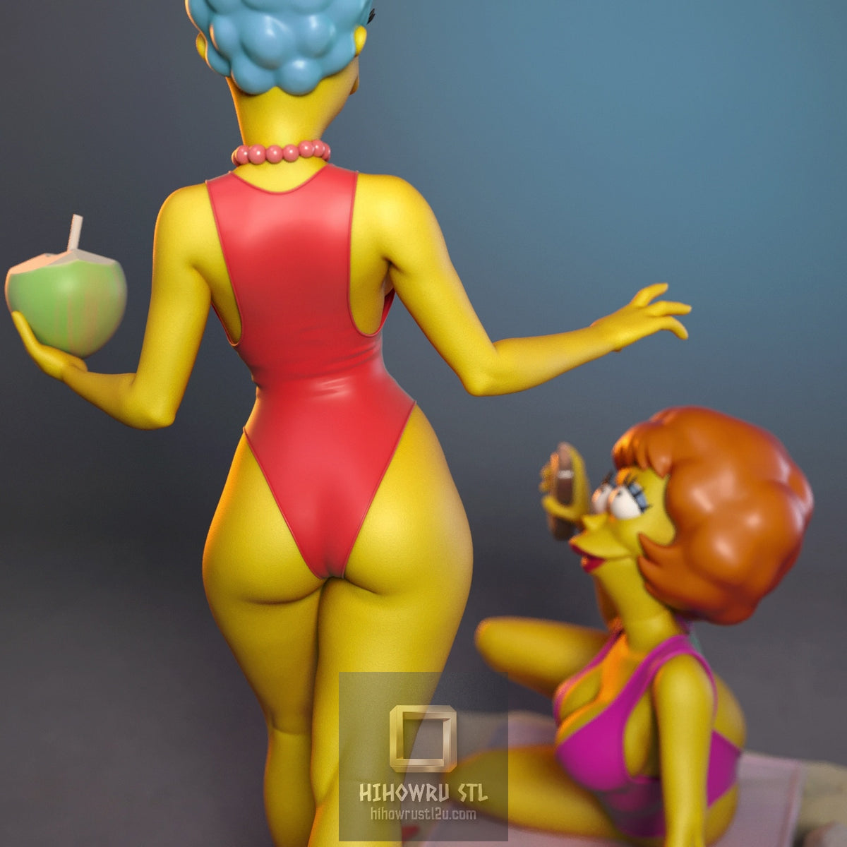5625 Marge Simpson And Maude Flanders NSFW - Simpsons - STL 3D Print Files
