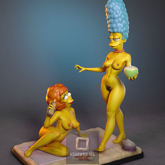5625 Marge Simpson And Maude Flanders NSFW - Simpsons - STL 3D Print Files