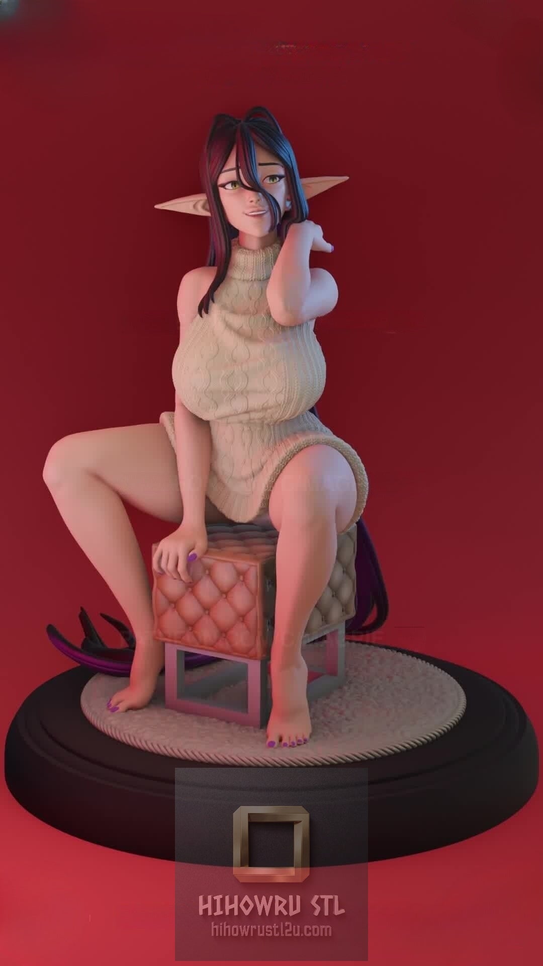 5317 Mariabell NSFW - Yandere Dark Elf - STL 3D Print Files
