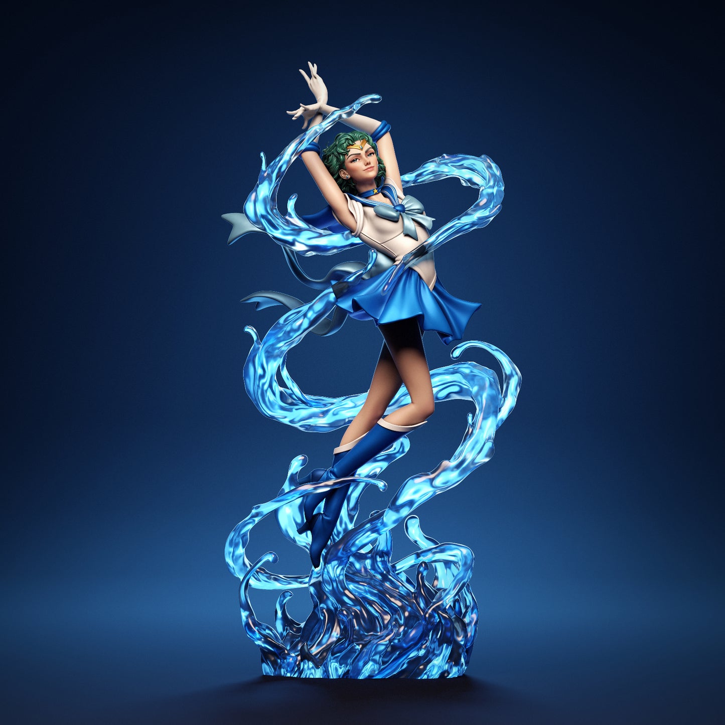 4251 Sailor Mercury - Sailor Moon - STL 3D Print Files