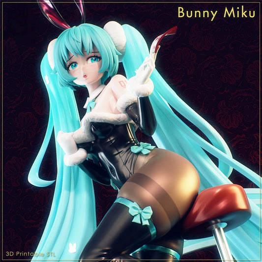 3480 Hatsune Miku - Vocaloid - STL 3D Print Files