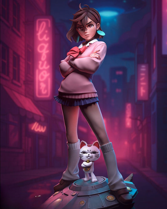 4264 Momo Ayase - Dandadan - STL 3D Print Files