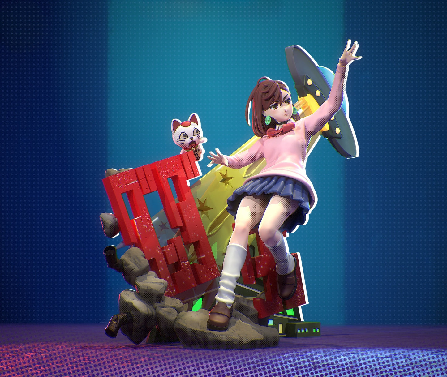 3424 Momo Ayase - Dandadan - STL 3D Print Files