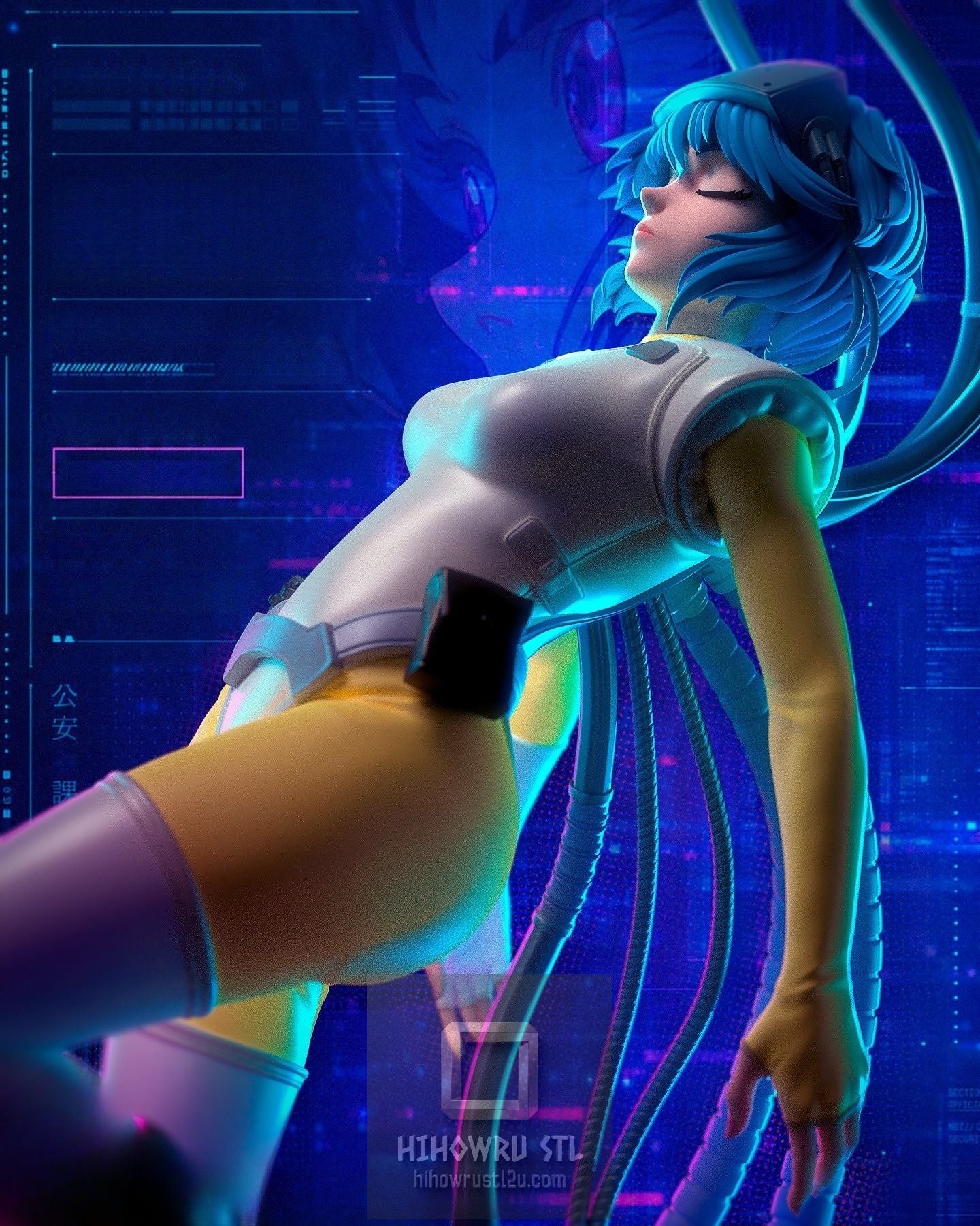 5321 Motoko Kusanagi - Ghost in the Shell - STL 3D Print Files