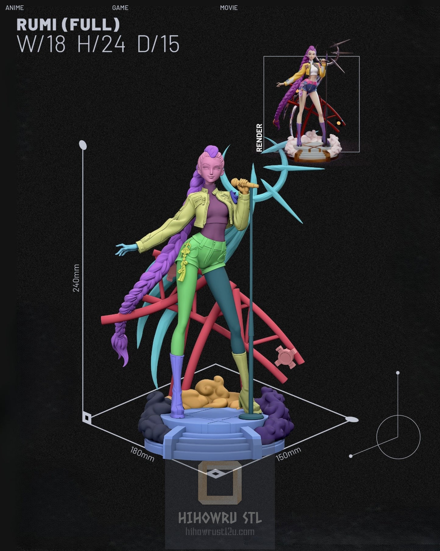 4530 Rumi NSFW - KPop Demon Hunters - STL 3D Print Files