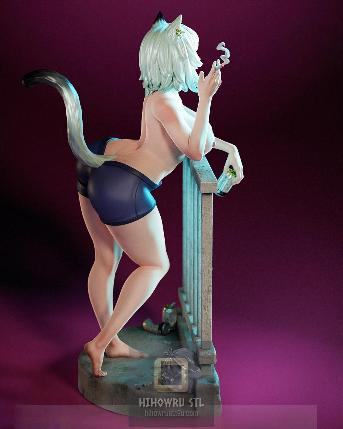 5569 Yani Neko NSFW - Chainsmoker Cat - STL 3D Print Files