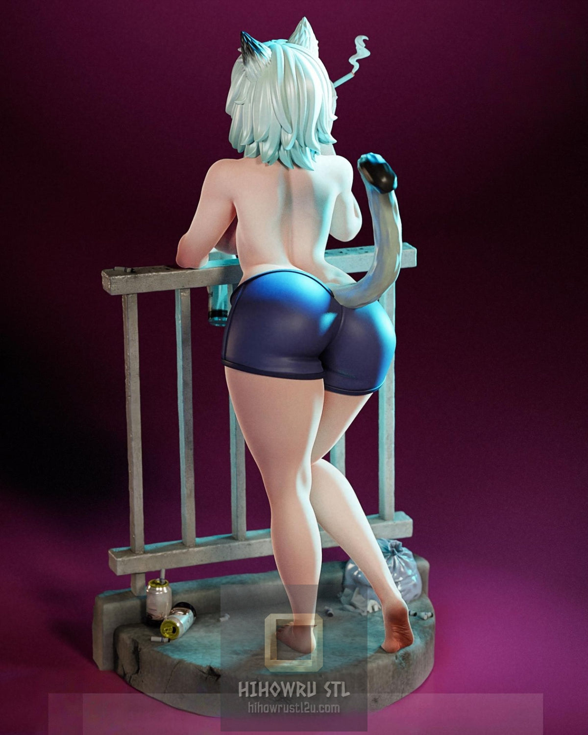 5569 Yani Neko NSFW - Chainsmoker Cat - STL 3D Print Files