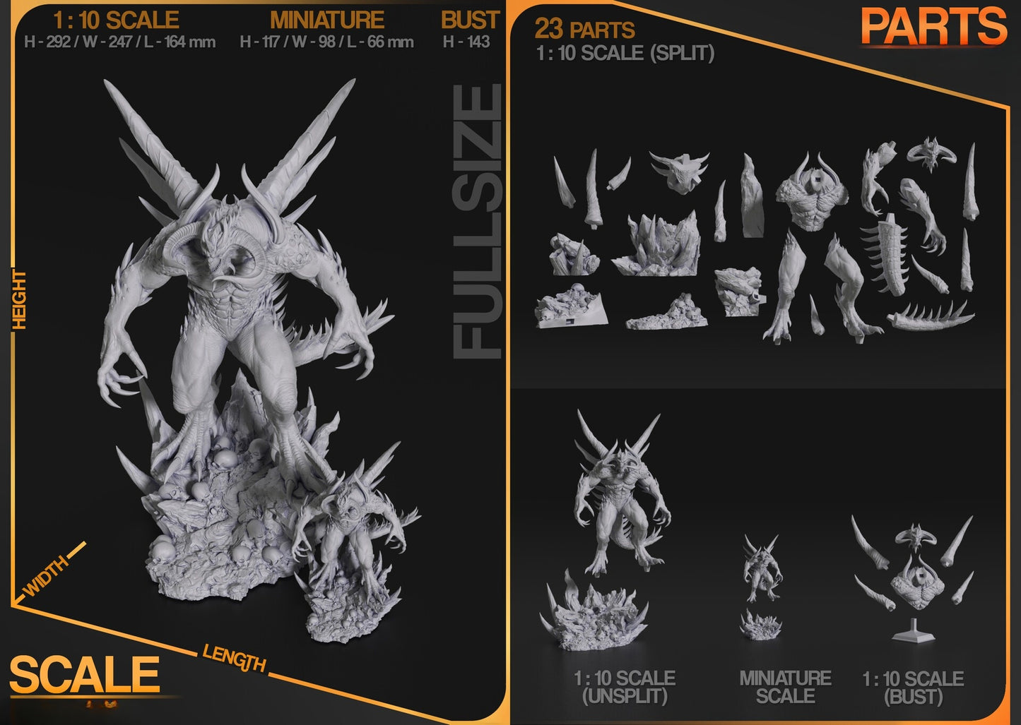 3444 The Dark Lord - Diablo - STL 3D Print Files