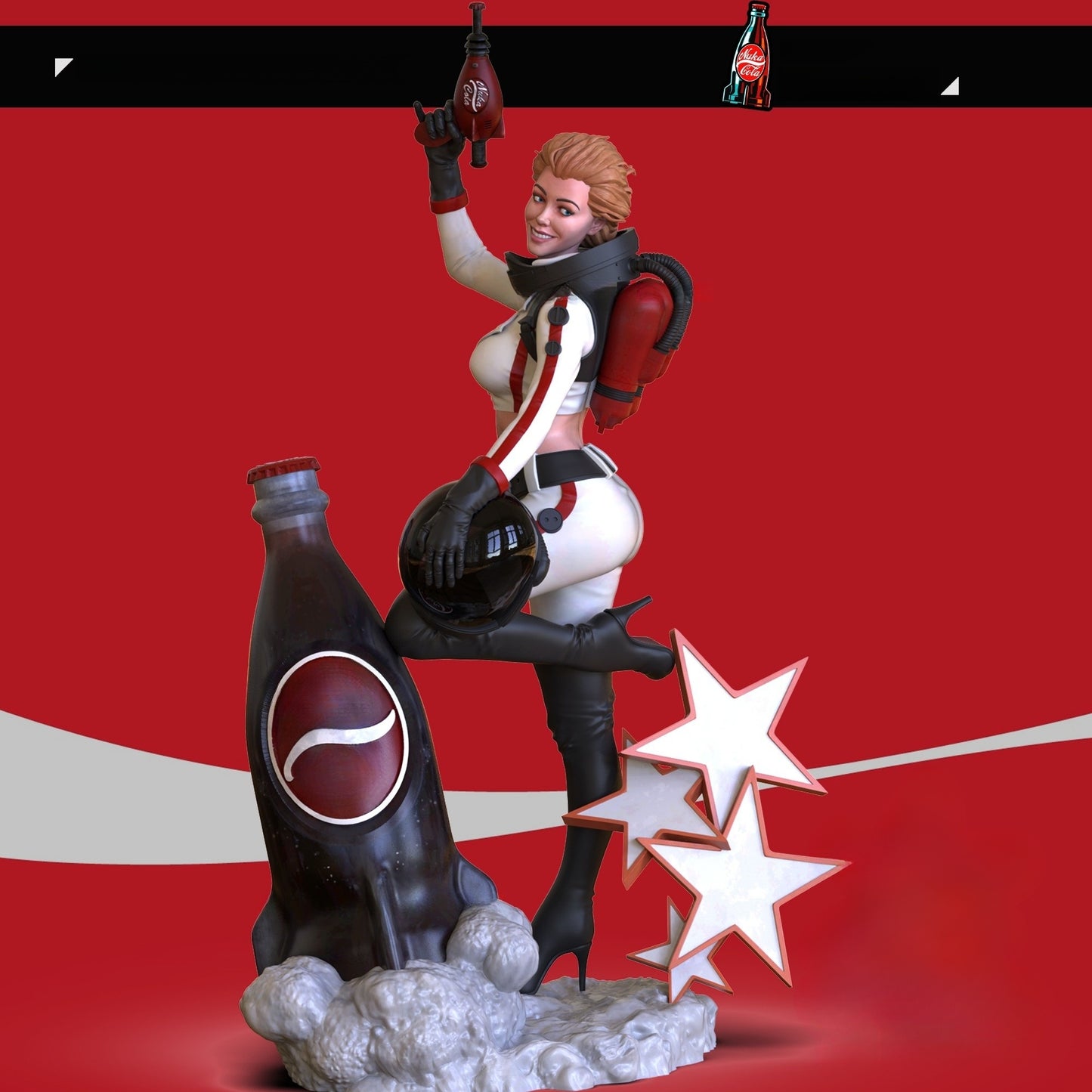 3240 Nuka Cola Girl NSFW - STL 3D Print Files