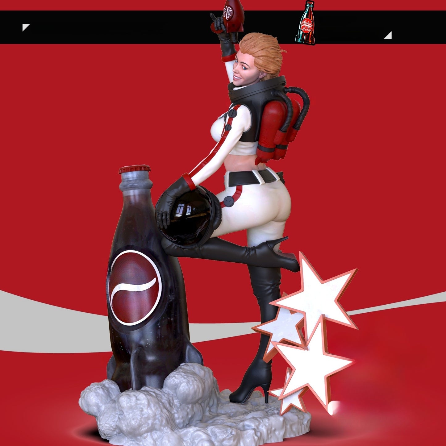 3240 Nuka Cola Girl NSFW - STL 3D Print Files