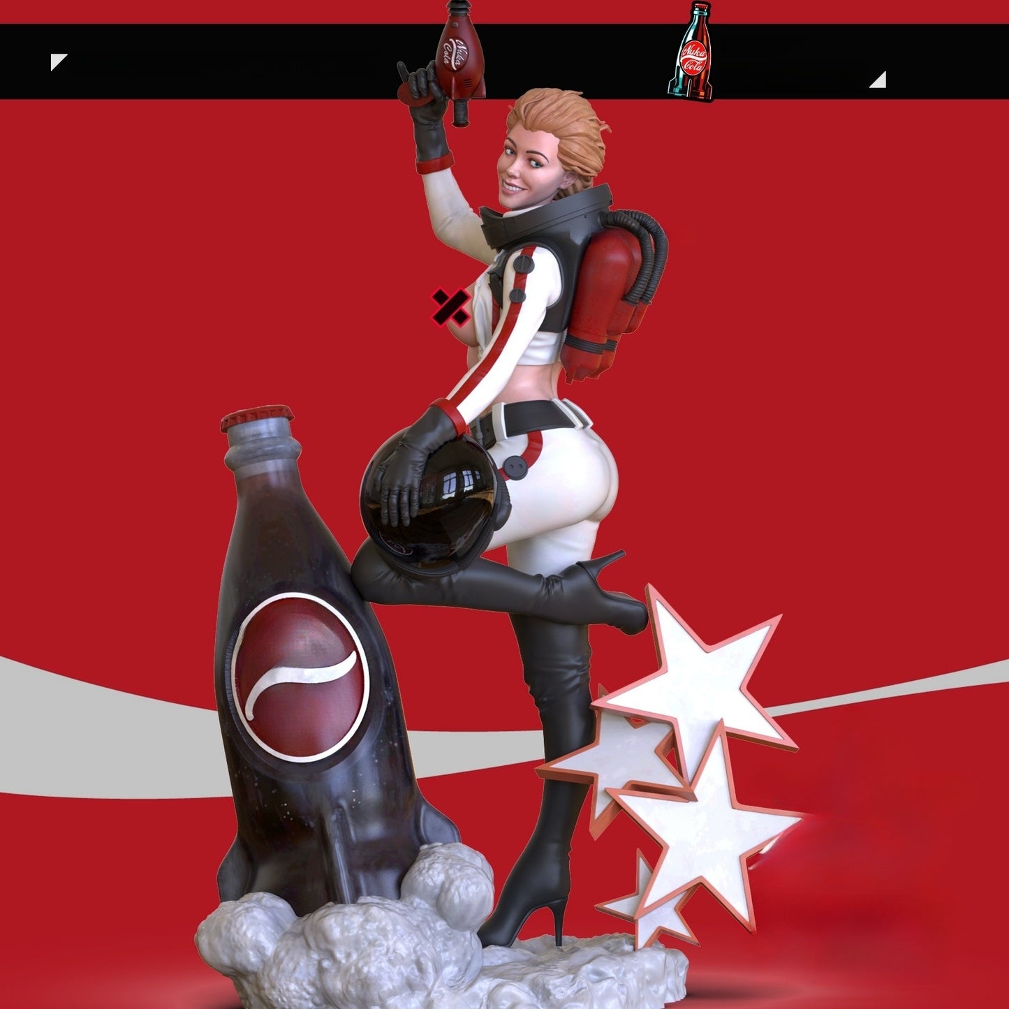 3240 Nuka Cola Girl NSFW - STL 3D Print Files