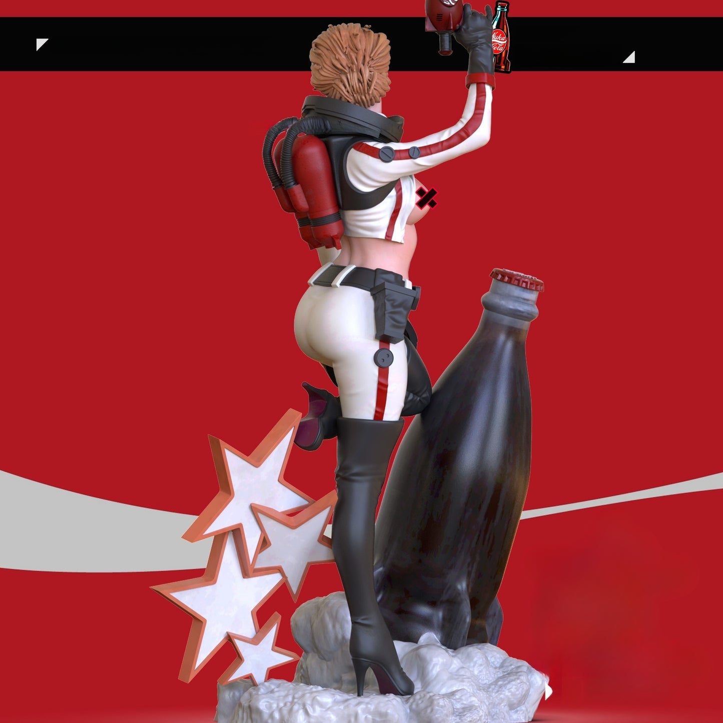 3240 Nuka Cola Girl NSFW - STL 3D Print Files