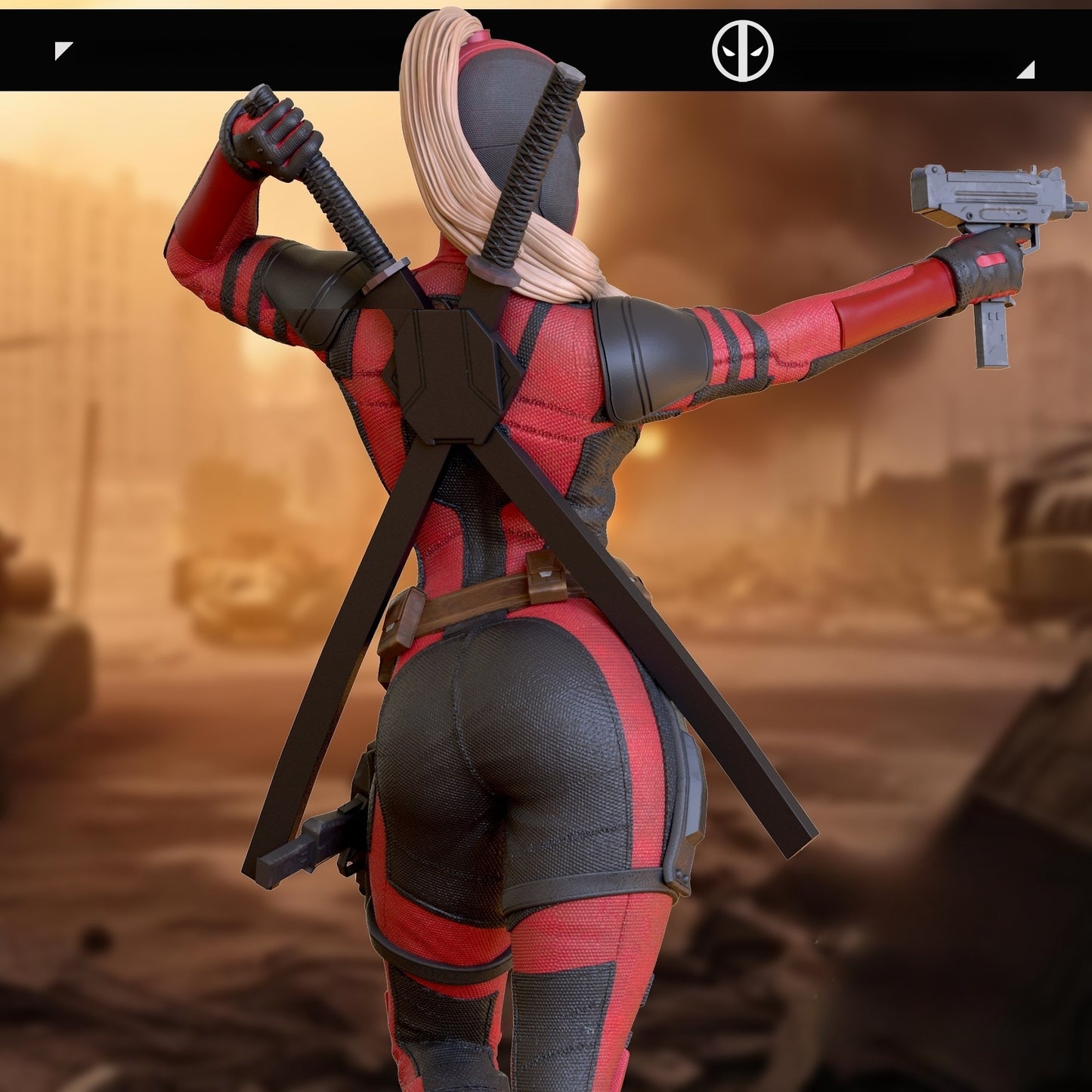 2856 Lady Deadpool NSFW - Deadpool - STL 3D Print Files