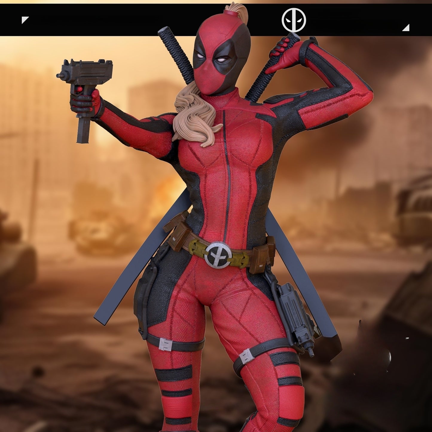 2856 Lady Deadpool NSFW - Deadpool - STL 3D Print Files