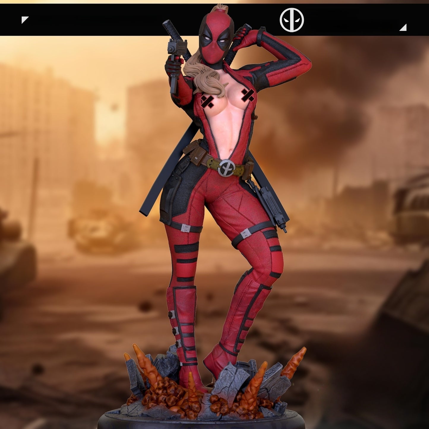 2856 Lady Deadpool NSFW - Deadpool - STL 3D Print Files