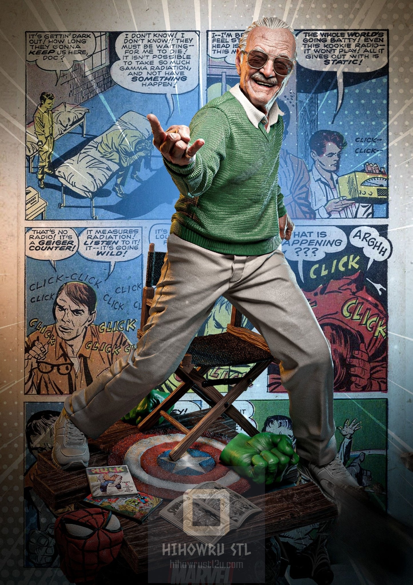 4533 Stan Lee - Marvel - STL 3D Print Files