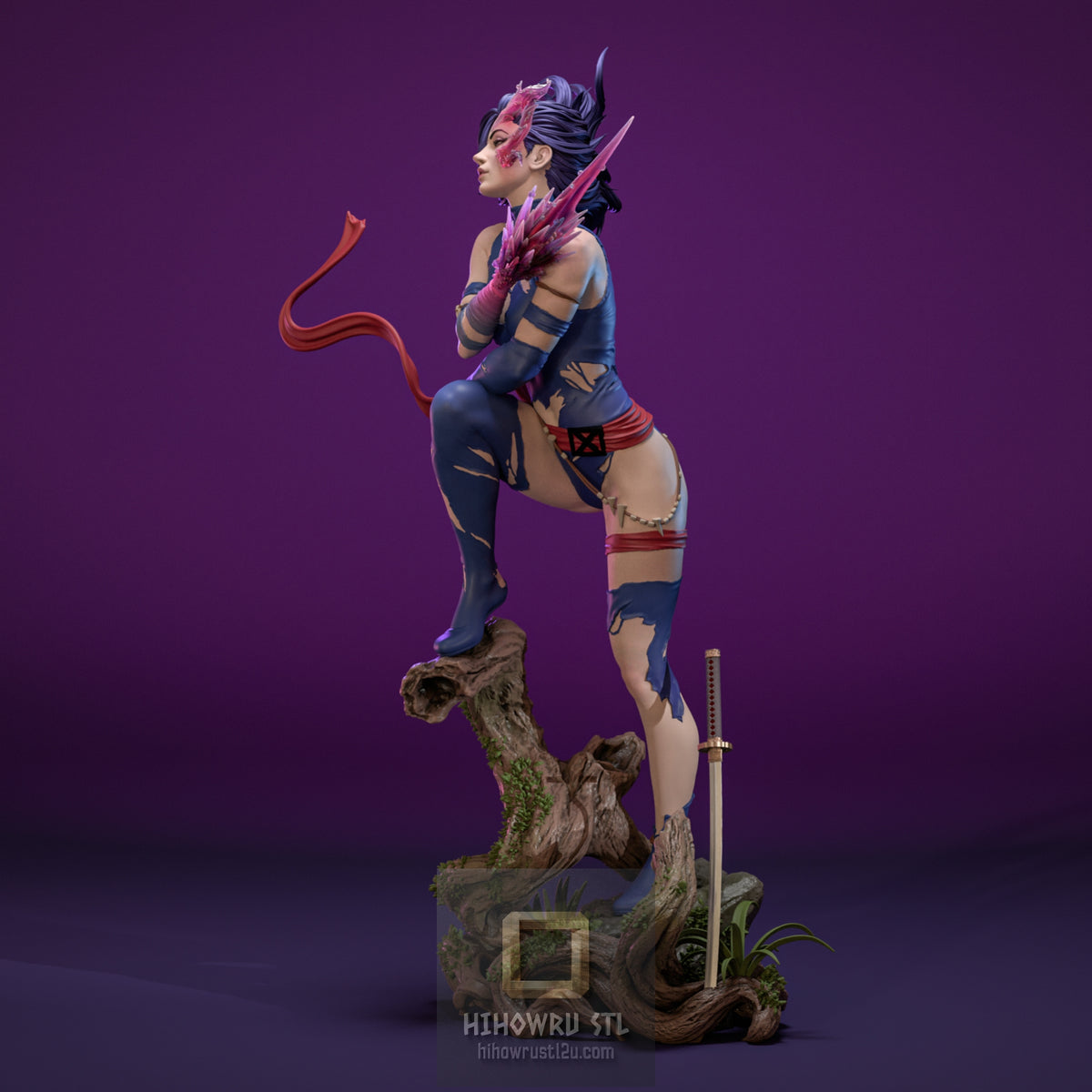 5521 Psylocke Savage Land - X-men - STL 3D Print Files