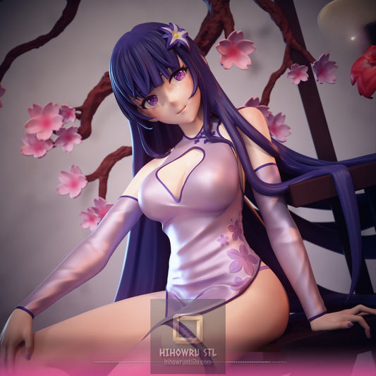 5210 Qipao Raiden Shogun NSFW - Genshin Impact - STL 3D Print Files