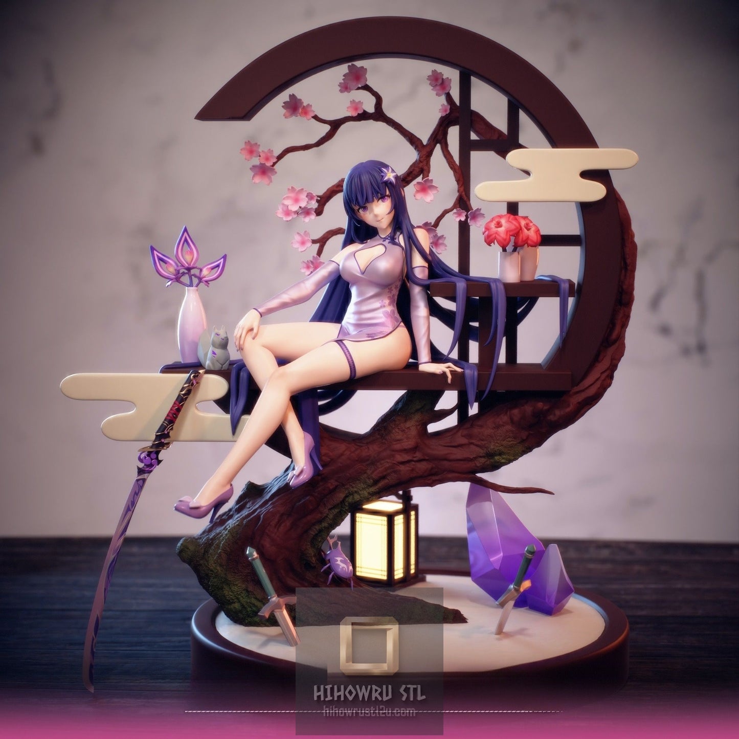 5210 Qipao Raiden Shogun NSFW - Genshin Impact - STL 3D Print Files