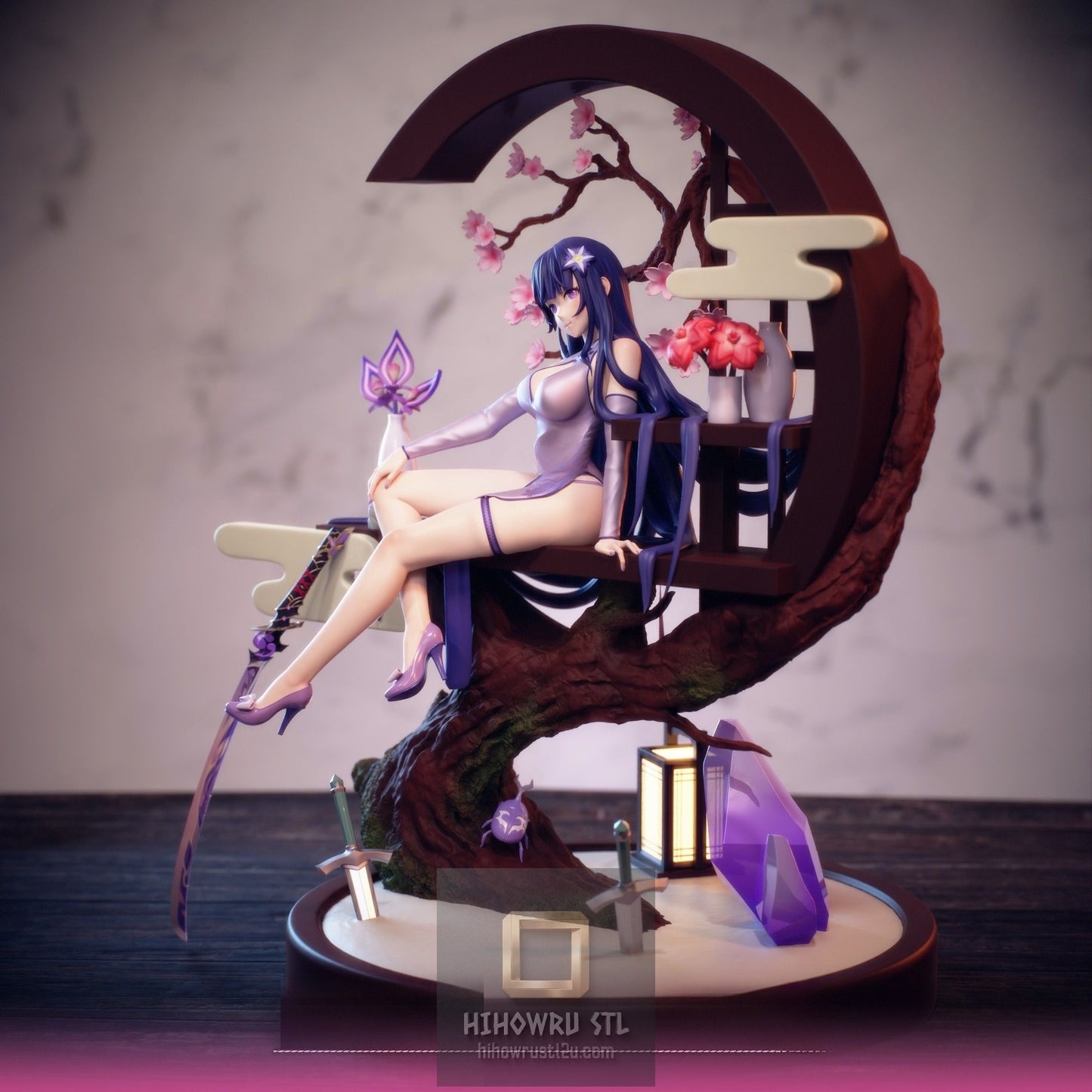 5210 Qipao Raiden Shogun NSFW - Genshin Impact - STL 3D Print Files