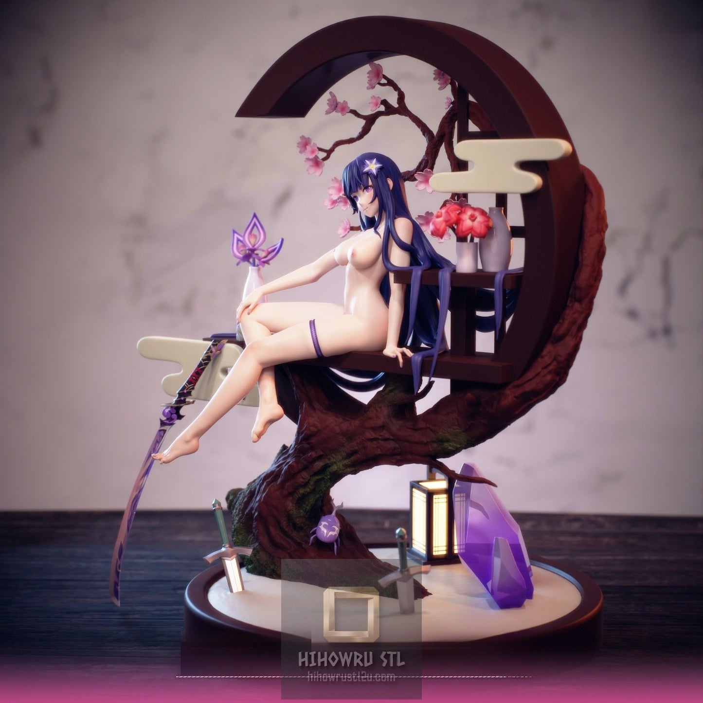 5210 Qipao Raiden Shogun NSFW - Genshin Impact - STL 3D Print Files