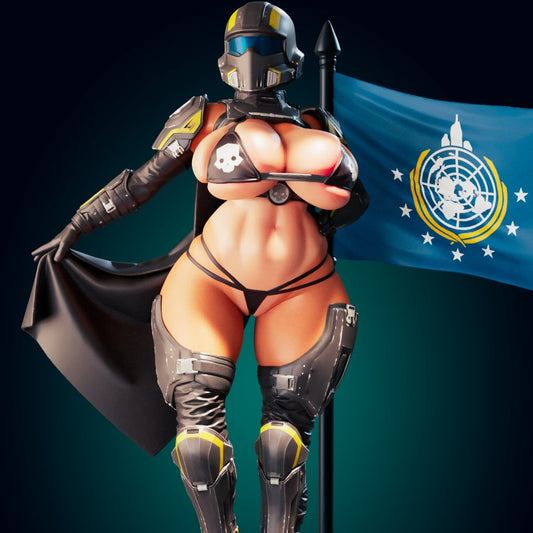 5159 HellDiver Girl NSFW - STL 3D Print Files