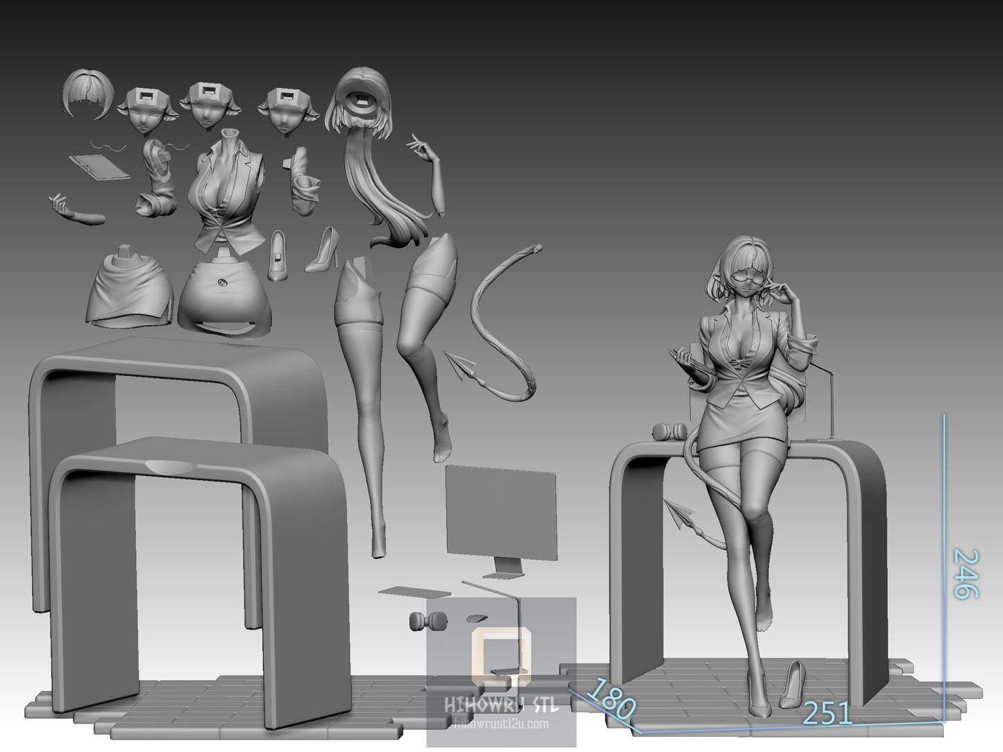 4489 Jane Doe - Zenless Zone Zero - STL 3D Print Files