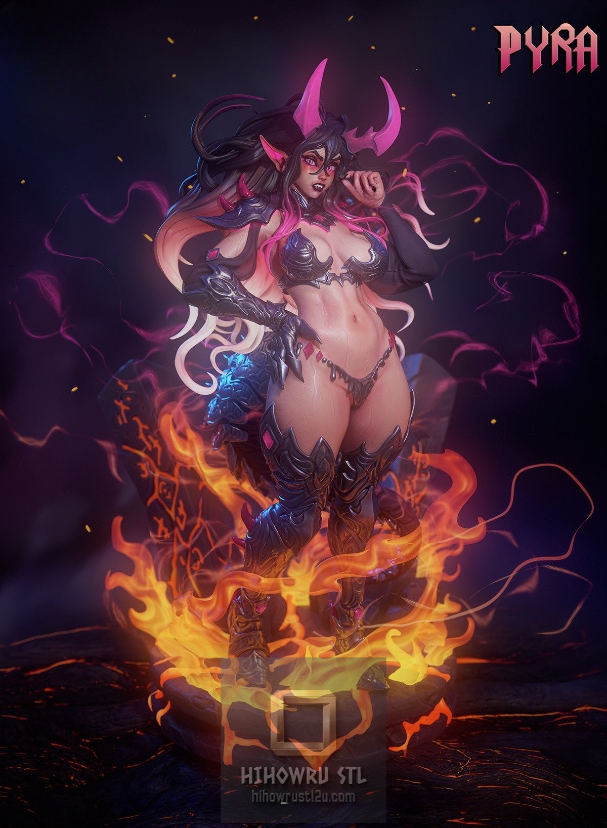 5142 Fire Elemental Pyra NSFW - STL 3D Print Files