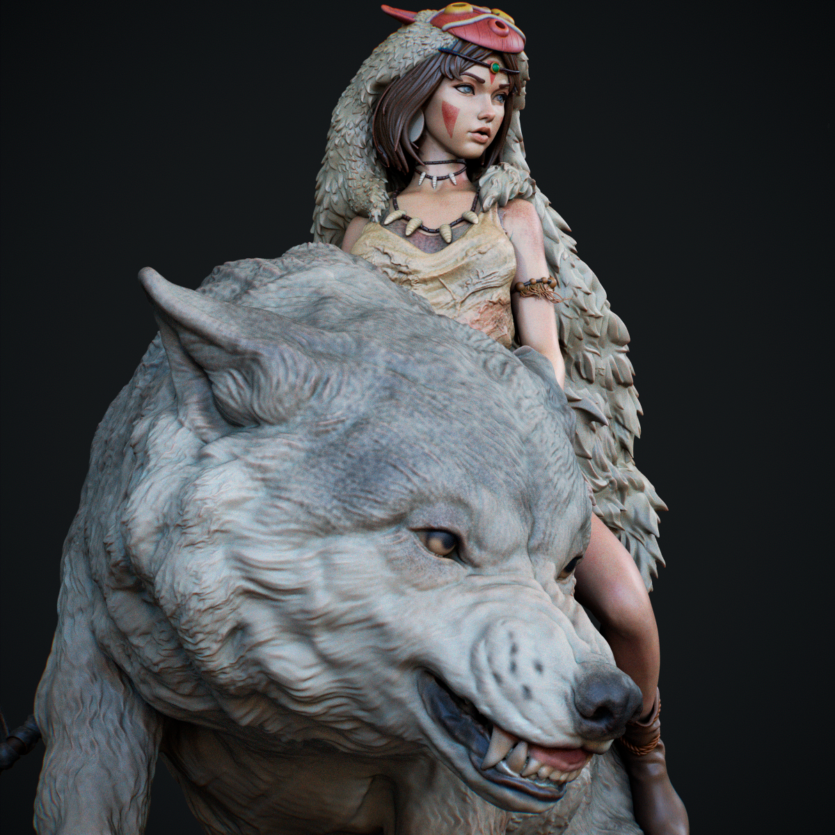 2190 Princess Mononoke - STL 3D Print Files