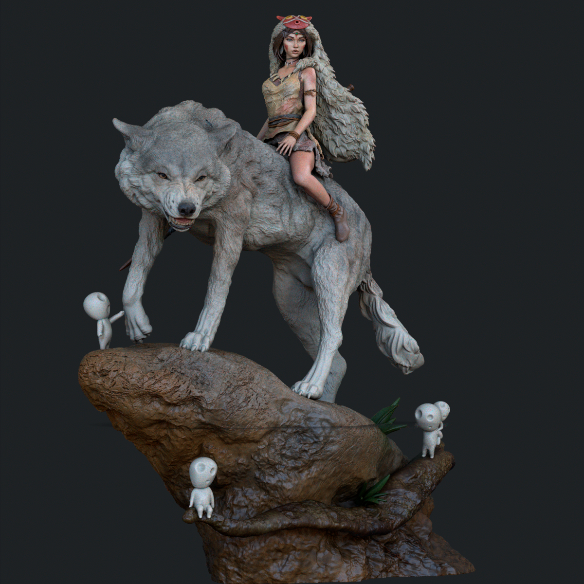 2190 Princess Mononoke - STL 3D Print Files