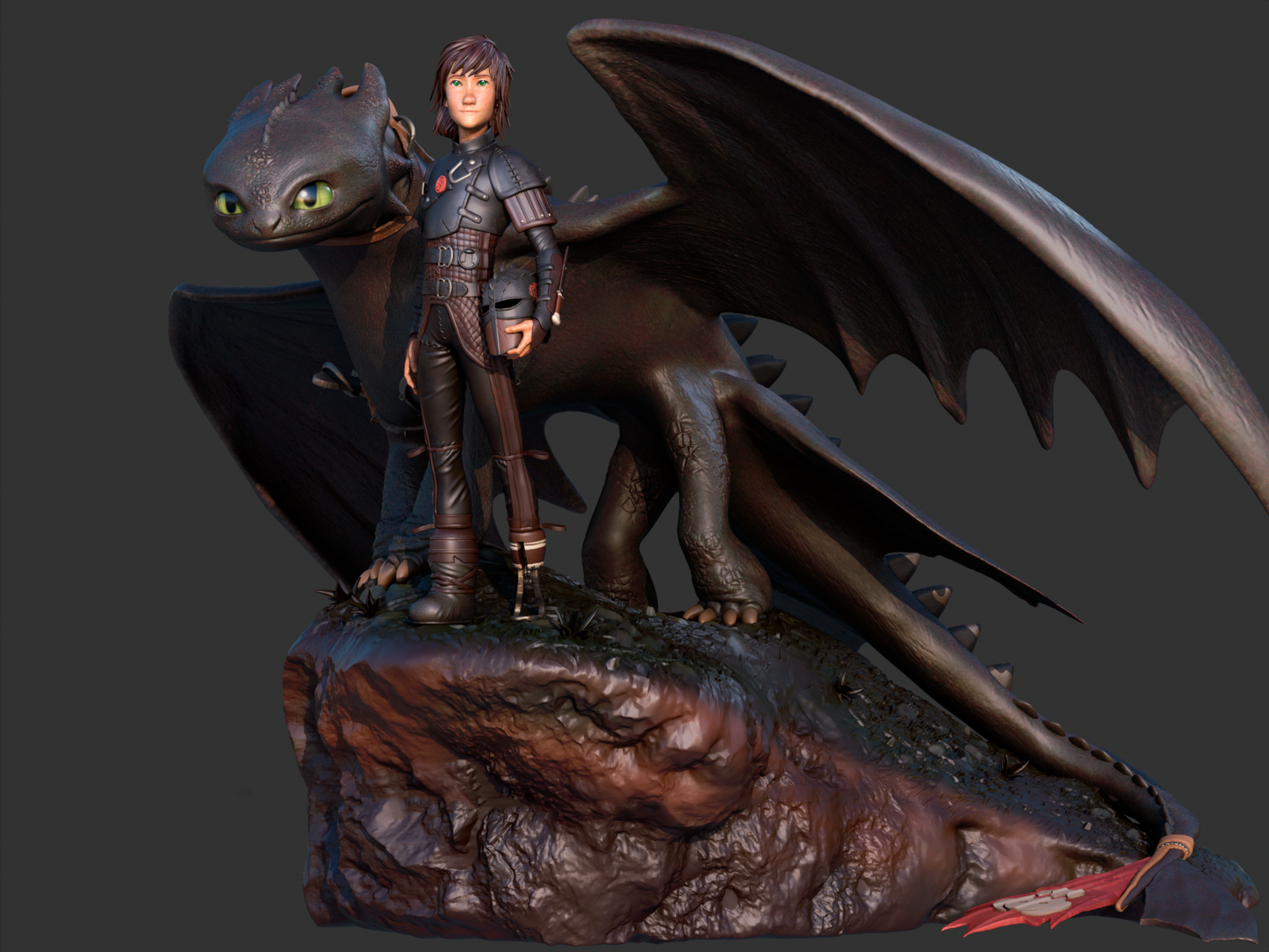 2282 Hiccup And Toothless - How to Train Your Dragon - STL 3D Print Files