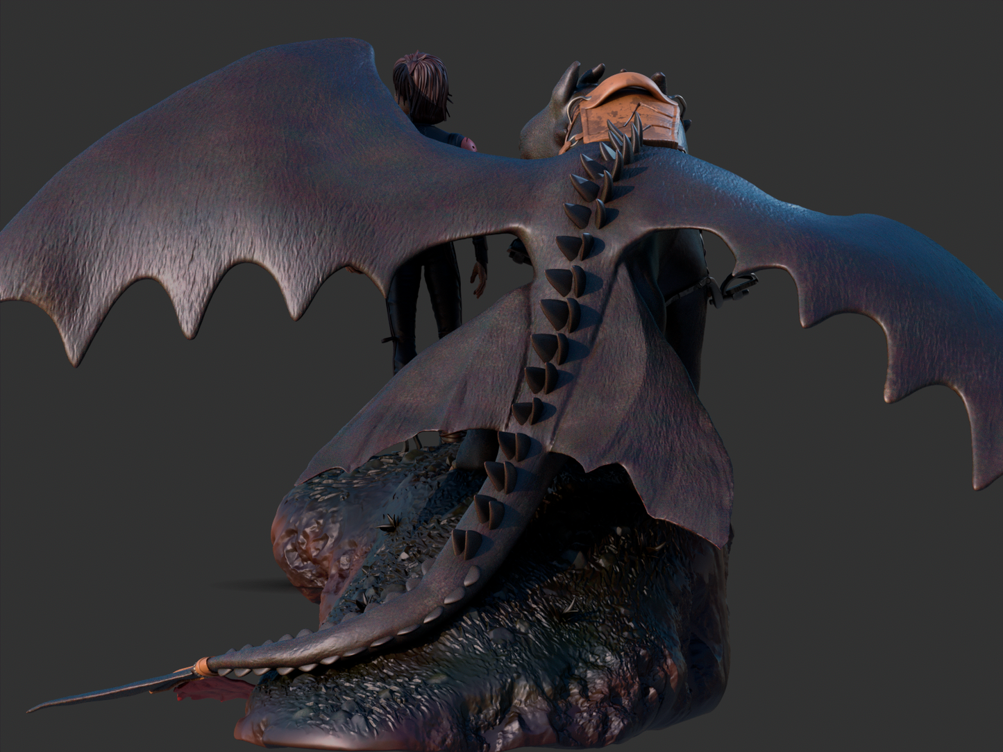 2282 Hiccup And Toothless - How to Train Your Dragon - STL 3D Print Files