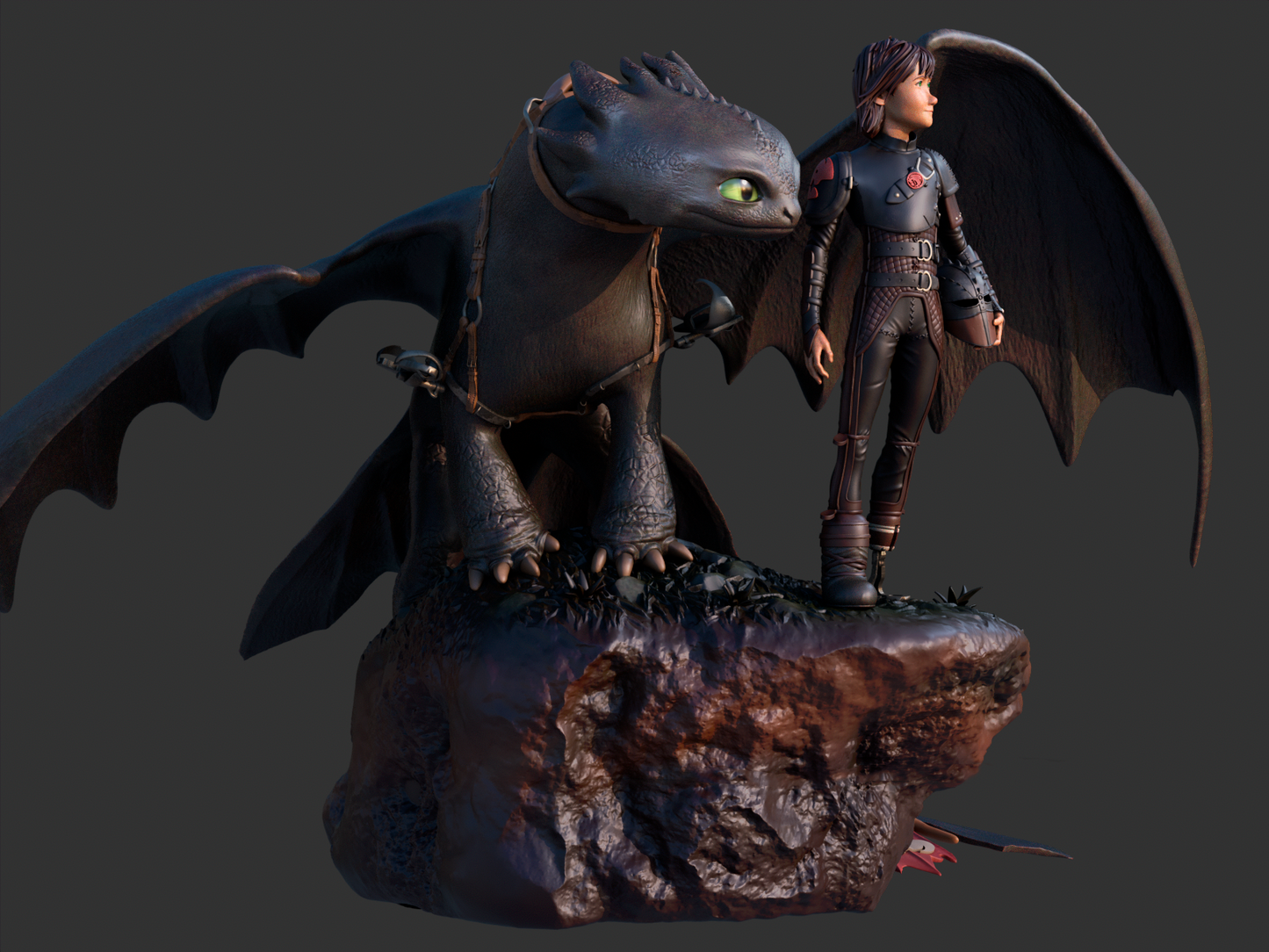 2282 Hiccup And Toothless - How to Train Your Dragon - STL 3D Print Files