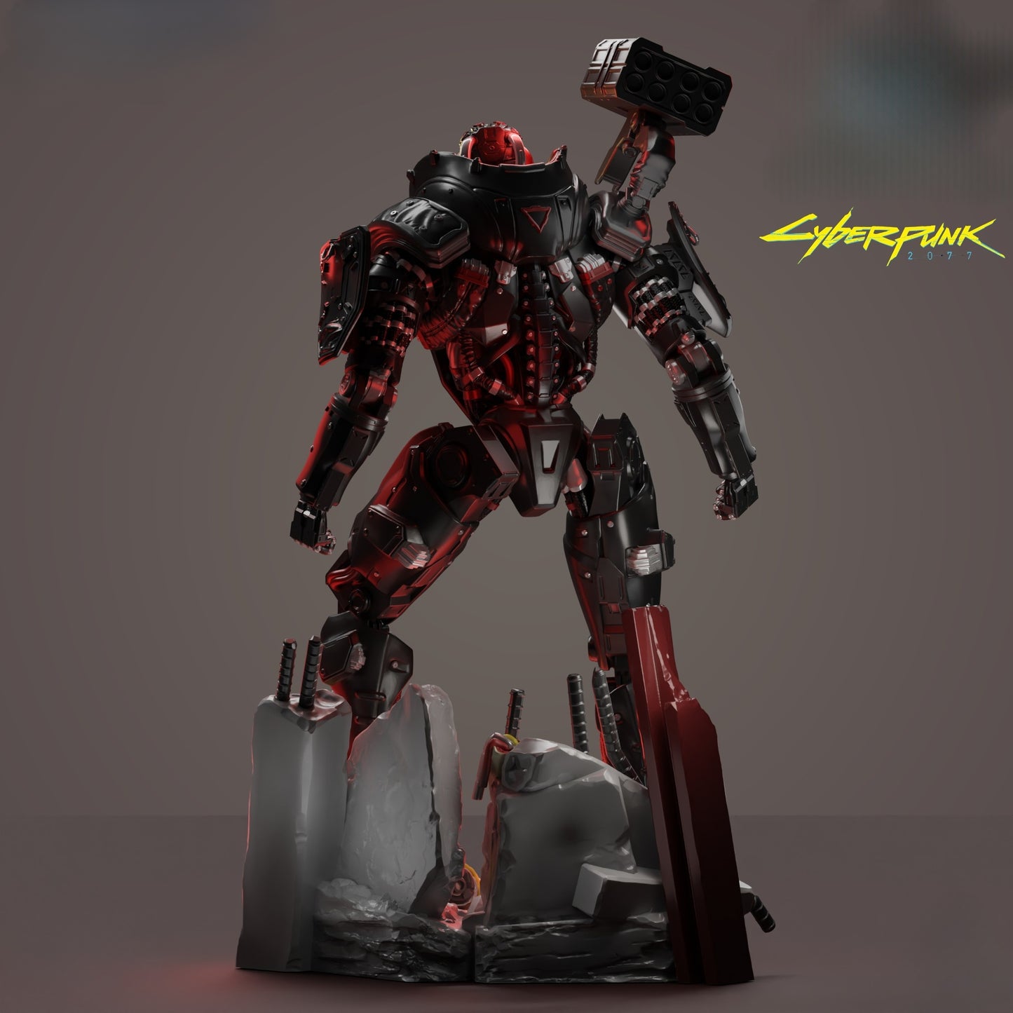 3413 Adam Smasher - Cyberpunk - STL 3D Print Files