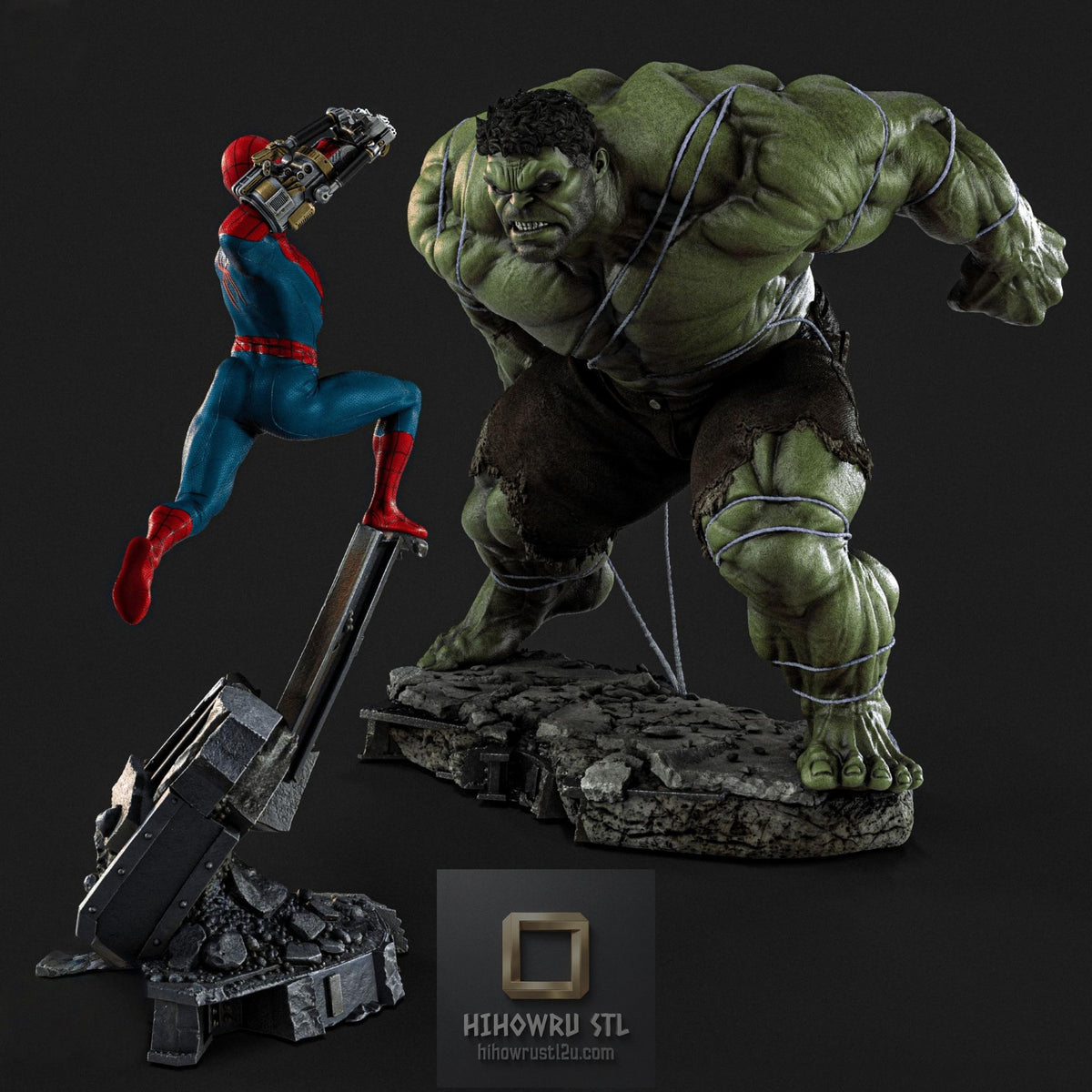 5632 SPIDER-MAN VS HULK - Marvel Comics - STL 3D Print Files