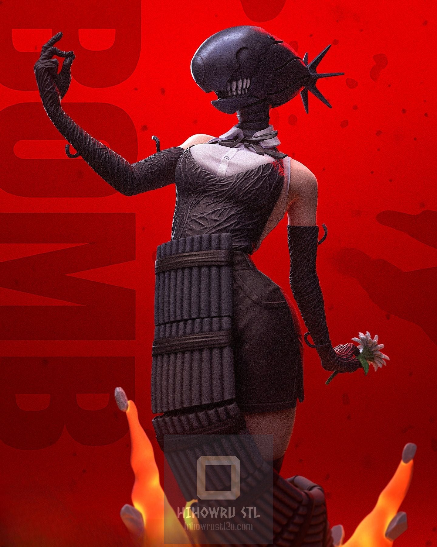 4800 Reze - Chainsaw Man - STL 3D Print Files