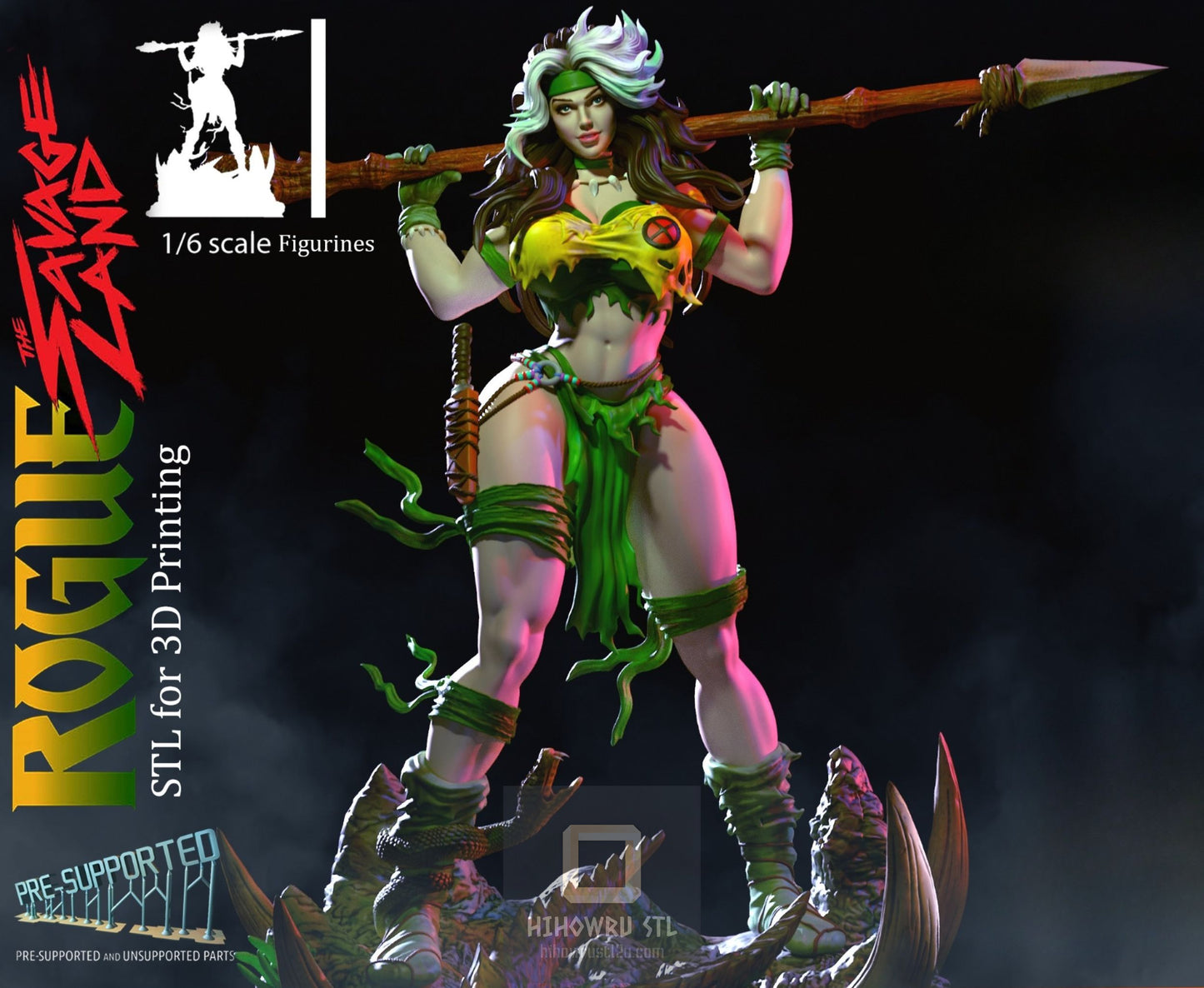 4542 Rogue NSFW - Savage Lands - X-men - STL 3D Print Files