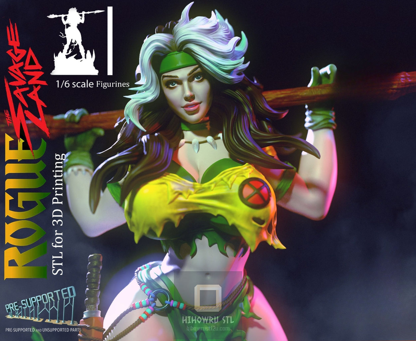 4542 Rogue NSFW - Savage Lands - X-men - STL 3D Print Files