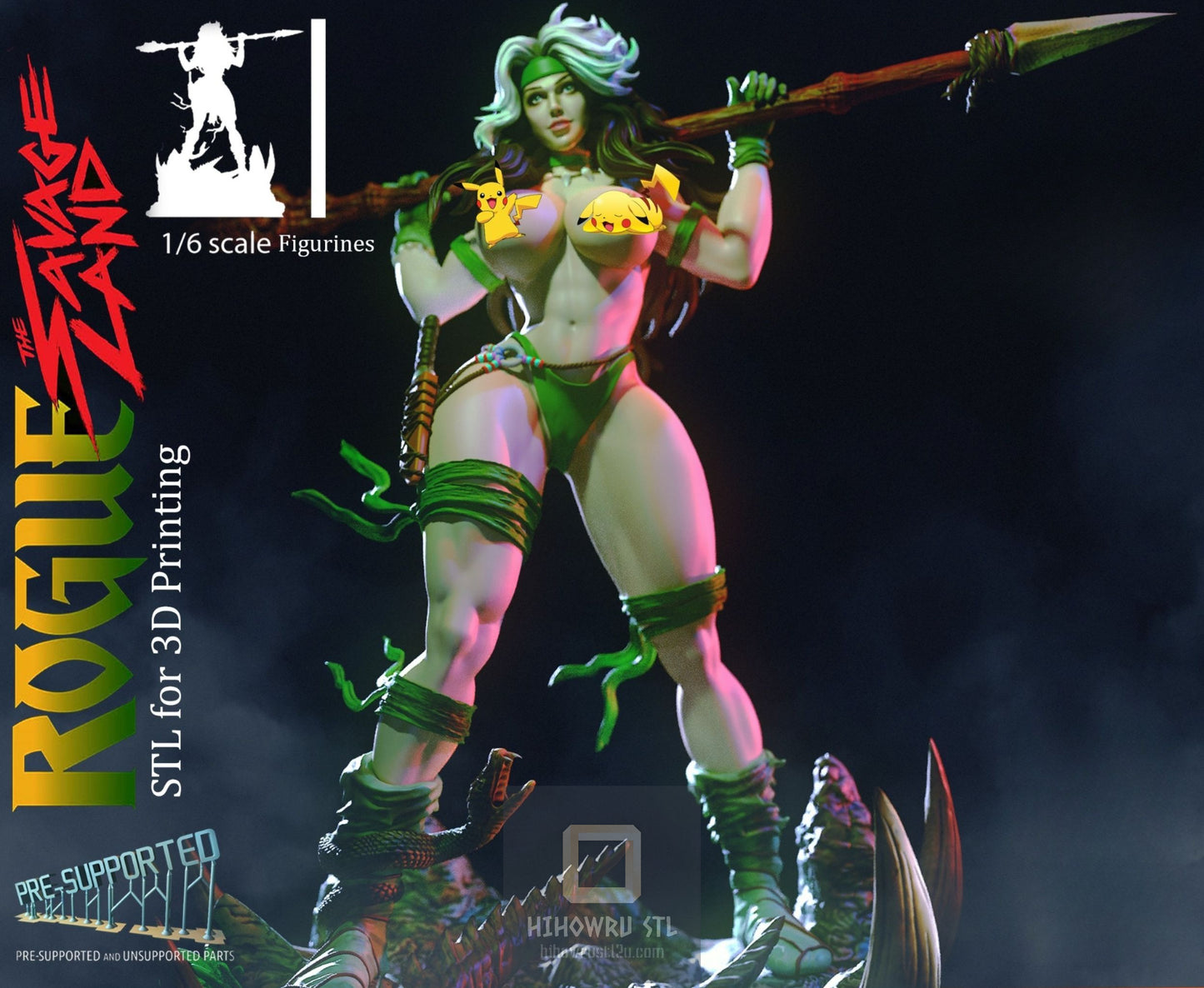 4542 Rogue NSFW - Savage Lands - X-men - STL 3D Print Files