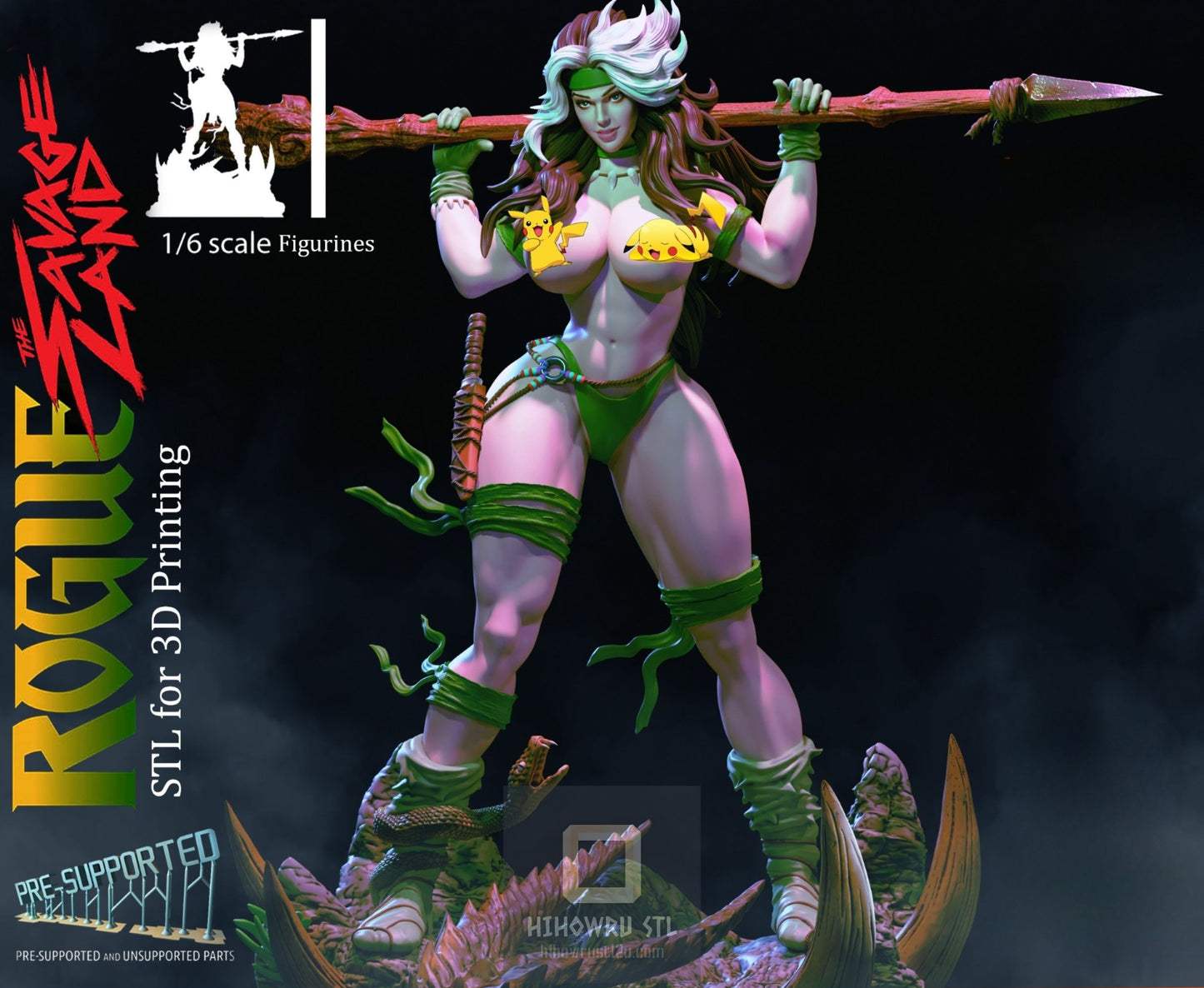 4542 Rogue NSFW - Savage Lands - X-men - STL 3D Print Files