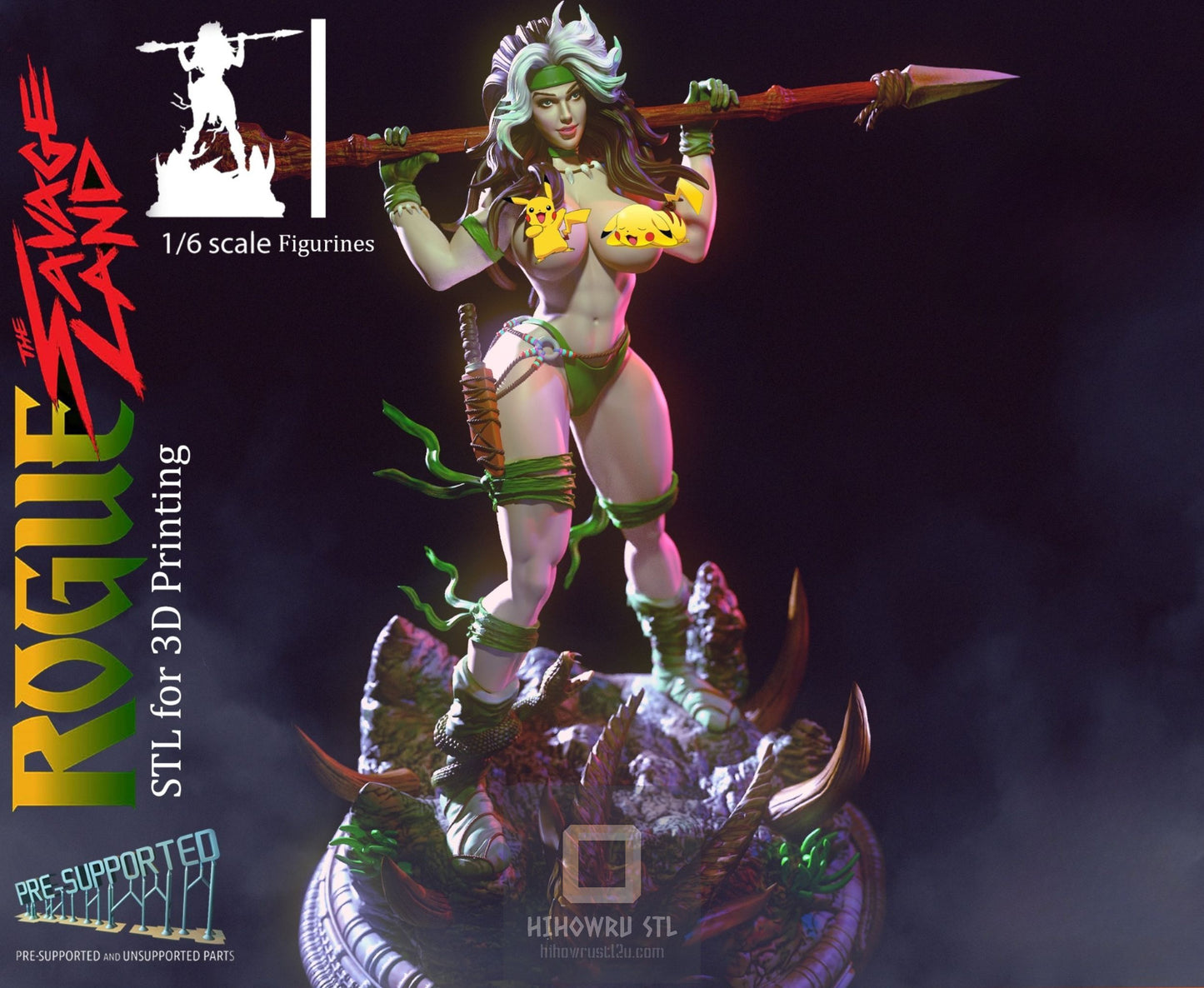 4542 Rogue NSFW - Savage Lands - X-men - STL 3D Print Files