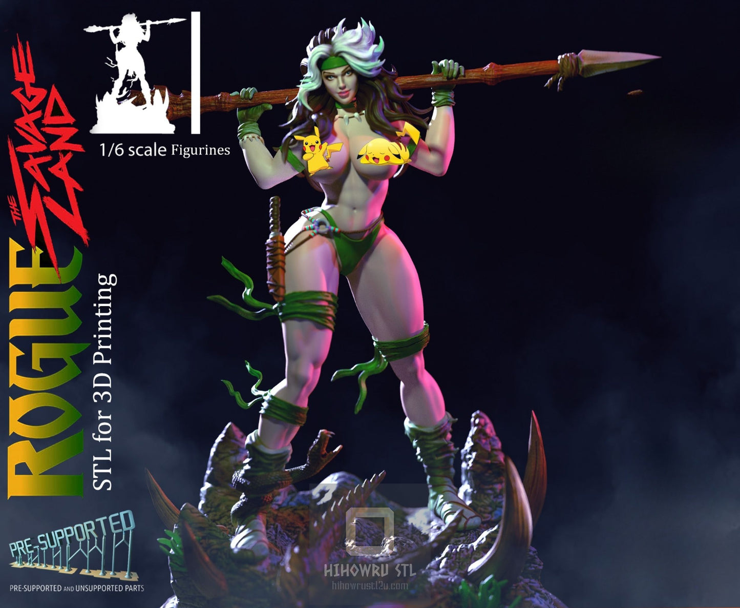 4542 Rogue NSFW - Savage Lands - X-men - STL 3D Print Files