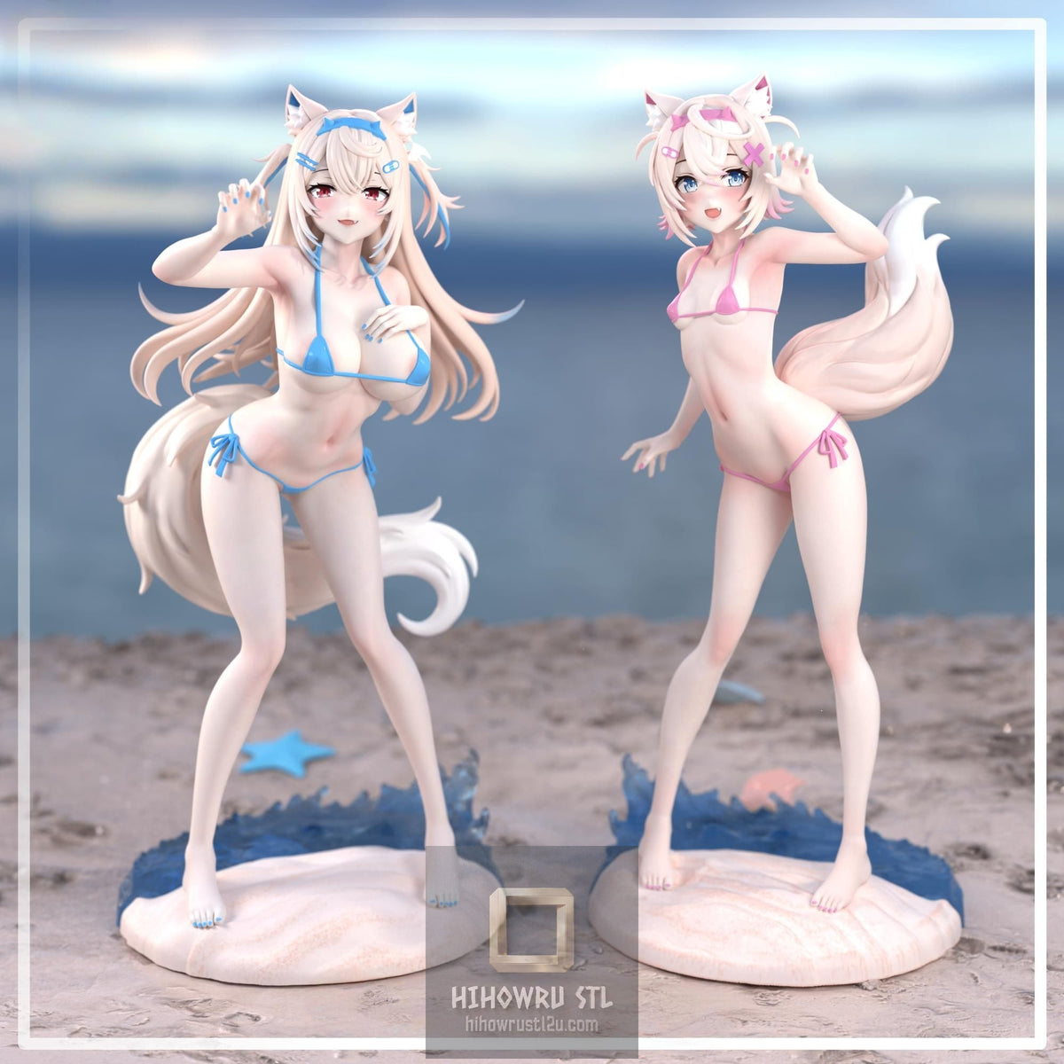 5571 Fuwawa AND Mococo - Hololive - STL 3D Print Files