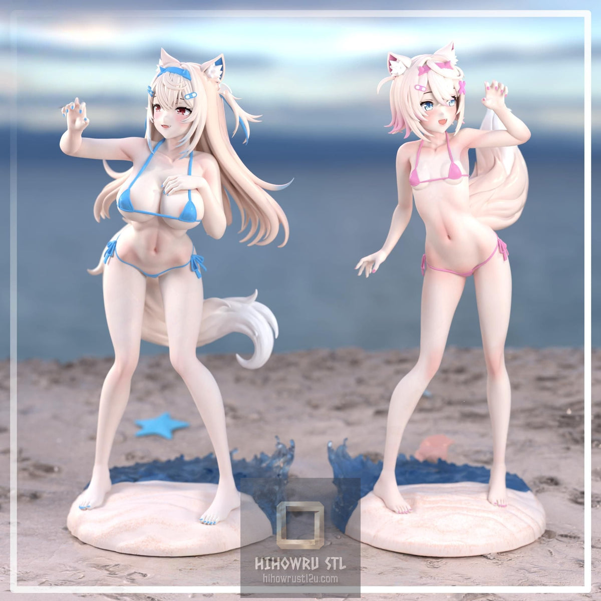 5571 Fuwawa AND Mococo - Hololive - STL 3D Print Files