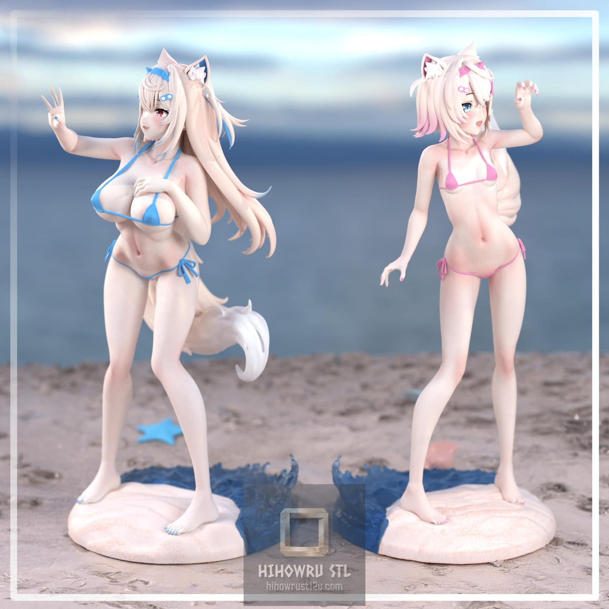 5571 Fuwawa AND Mococo - Hololive - STL 3D Print Files